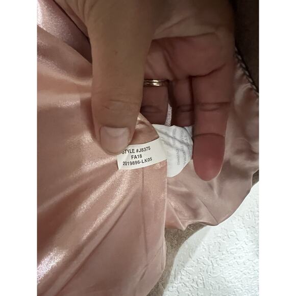 J. Crew Italian Stadium Cloth By Nello Gori Womens Tan Winter Overcoat Size 0P - Picture 6 of 7